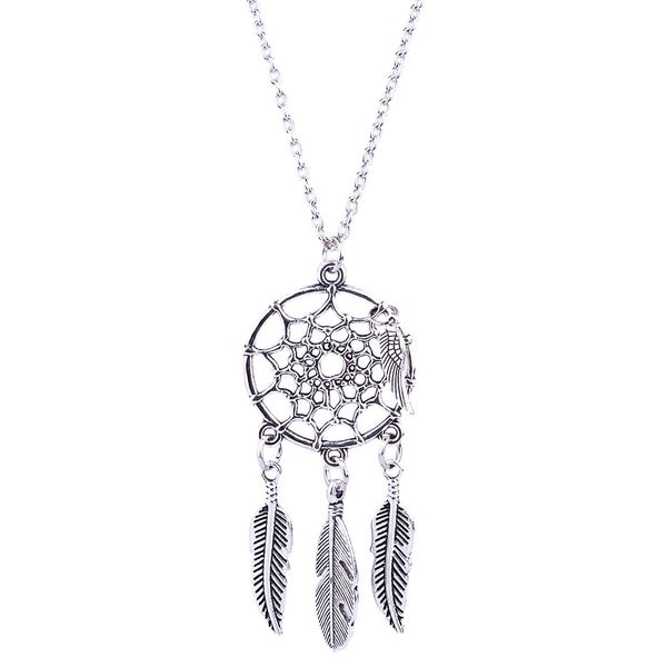 2018 new ethnic style sweater chain fringe feather long style dream catcher pendant chain necklaces jewelry gift bijoux femme, Silver
2018 new ethnic style sweater chain fringe feather long style dream catcher pendant chain necklaces jewelry gift bijoux femme, Silver
