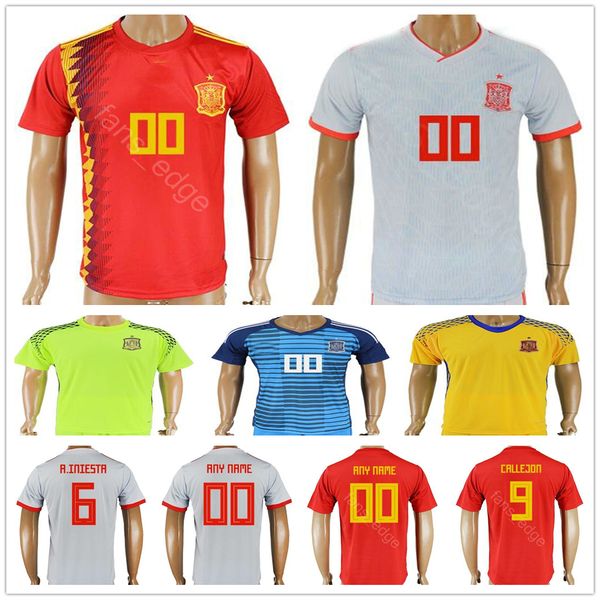 2018 World Cup Spain Soccer Jersey MORATA A. INIESTA SILVA ASENSIO PIQUE FABREGAS SERGIO RAMOS ISCO PEDRO Customize Red Football Shirts
2018 World Cup Spain Soccer Jersey MORATA A. INIESTA SILVA ASENSIO PIQUE FABREGAS SERGIO RAMOS ISCO PEDRO Customize Red Football Shirts