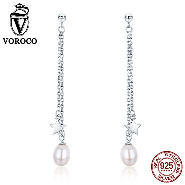 voroco pure 100% 925 sterling silver freshwater pearl elegant tassels star long drop earrings women s925 jewelry brincos vse124, Golden;silver
voroco pure 100% 925 sterling silver freshwater pearl elegant tassels star long drop earrings women s925 jewelry brincos vse124, Golden;silver
