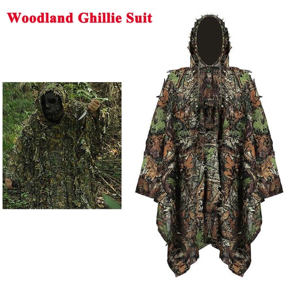 tactical outdoor sniper cs war game camouflage ghillie suit 3d leaf woodland hunting clothes 160cm x 120cm, Camo
tactical outdoor sniper cs war game camouflage ghillie suit 3d leaf woodland hunting clothes 160cm x 120cm, Camo