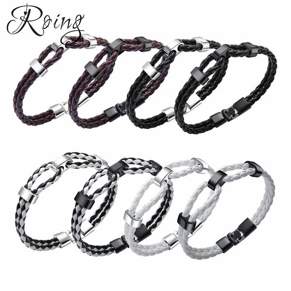 roing панк кожа braceletsbangle для мужчин женщин новая мода браслет двойные слои классический веревка цепи подвески браслет ro1293, Black
roing панк кожа braceletsbangle для мужчин женщин новая мода браслет двойные слои классический веревка цепи подвески браслет ro1293, Black