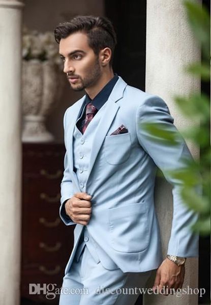 popular design groom tuxedos one button light blue notch lapel groomsmen man suit wedding mens suits (jacket+pants+vest+tie) j509, Black;gray
popular design groom tuxedos one button light blue notch lapel groomsmen man suit wedding mens suits (jacket+pants+vest+tie) j509, Black;gray