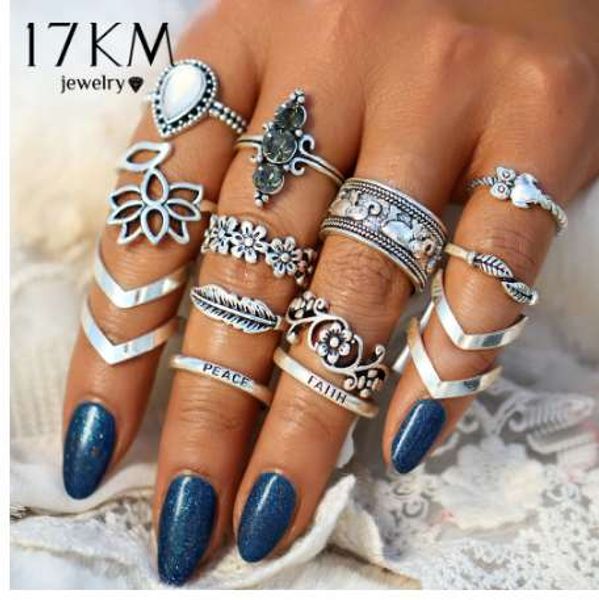 17km vintage leaf flower rings for women fashion retro geometric silver color knuckle ring set statement jewelry gifts
17km vintage leaf flower rings for women fashion retro geometric silver color knuckle ring set statement jewelry gifts