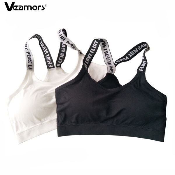 2017 women seamless padded sport bra letters straps absorb sweat fitness yoga bras for gym workout running vest sport crop, White;black
2017 women seamless padded sport bra letters straps absorb sweat fitness yoga bras for gym workout running vest sport crop, White;black