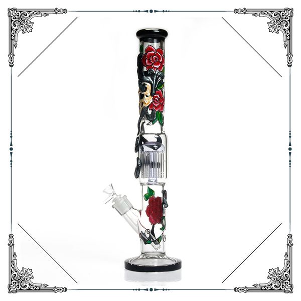 18 inch tall straight tube glass bong with 12 arms percolator bongs hand drawing skull rose art glass smoking water pipe hookah big bongs
18 inch tall straight tube glass bong with 12 arms percolator bongs hand drawing skull rose art glass smoking water pipe hookah big bongs