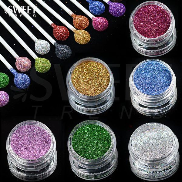 1 X 3g Jar Shiny Laser Holographic Nail Glier Dust Powder For Nail Art Diy Uv Gel Polish Nail Tip Decor Glier Craft Lal01-16