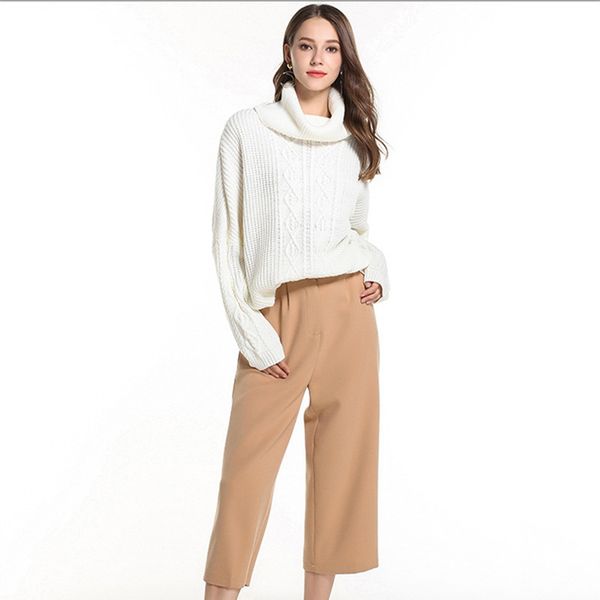 womens fall clothing 2018 knitted sweater womans winter ladies pullovers turtleneck long sleeve cable sweater autumn zj043, White;black
womens fall clothing 2018 knitted sweater womans winter ladies pullovers turtleneck long sleeve cable sweater autumn zj043, White;black