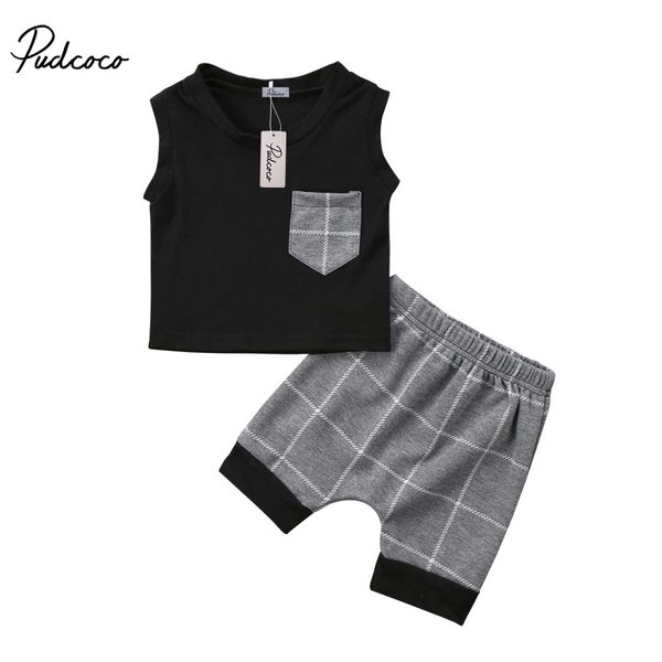 2018 brand new newborn toddler infant kids baby boy sleeveless t-shirt short pants checket outfits 2pcs set summer clothes, White
2018 brand new newborn toddler infant kids baby boy sleeveless t-shirt short pants checket outfits 2pcs set summer clothes, White