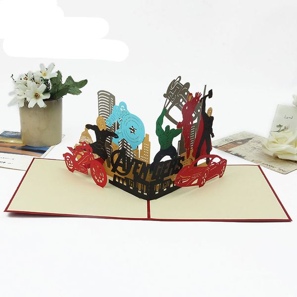 wholesale the avengers 3d laser cut pop up birthday handmade greeting gift cards postcards crafts with envelope
wholesale the avengers 3d laser cut pop up birthday handmade greeting gift cards postcards crafts with envelope