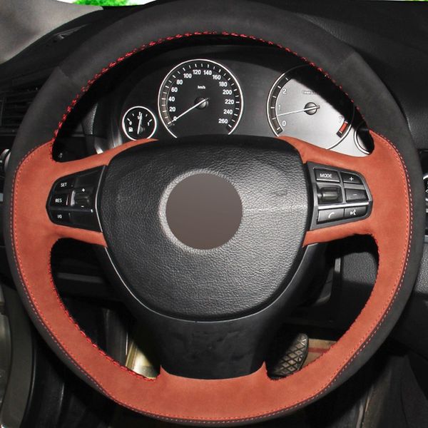 diy hand-stitched black brown suede car steering wheel cover for bmw f10 523li 525li 2009 730li 740li 750li
diy hand-stitched black brown suede car steering wheel cover for bmw f10 523li 525li 2009 730li 740li 750li
