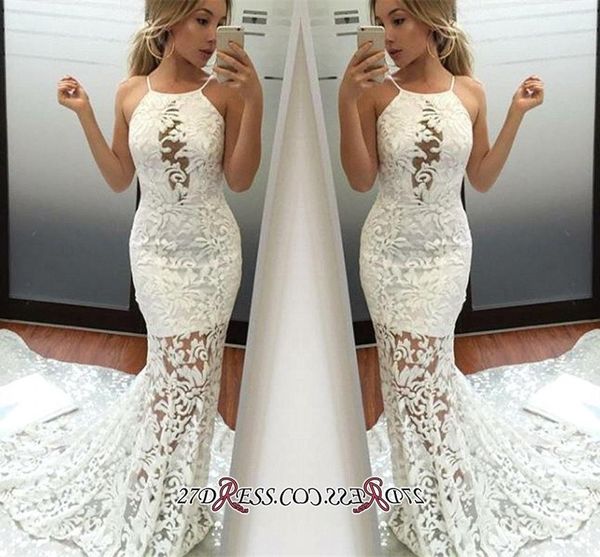 ivory halter mermaid wedding dresses full lace illusion bodices long sweep train bridal gowns beach wedding gowns ba9091, White
ivory halter mermaid wedding dresses full lace illusion bodices long sweep train bridal gowns beach wedding gowns ba9091, White