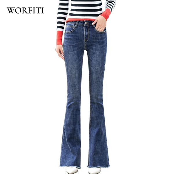 2018 new women boot cut jeans long stretch blue wide leg washed retro trousers for autumn winter flare jeans big size
2018 new women boot cut jeans long stretch blue wide leg washed retro trousers for autumn winter flare jeans big size