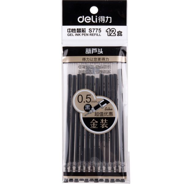 12pcs/set black gel pen refill 0.5mm delicate and smooth conventional pen universal refill gourd head black student stationery, Black;red
12pcs/set black gel pen refill 0.5mm delicate and smooth conventional pen universal refill gourd head black student stationery, Black;red