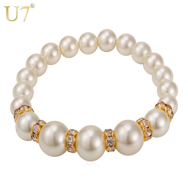 u7 simulated pearl jewelry bracelet fashion wholesale trendy round synthetic pearl strand bracelet for women h611, Black
u7 simulated pearl jewelry bracelet fashion wholesale trendy round synthetic pearl strand bracelet for women h611, Black