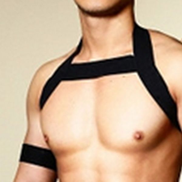harness body chest belt lingerie mens man elastic shoulder chest bondage male strap performance costume with arm band, Black
harness body chest belt lingerie mens man elastic shoulder chest bondage male strap performance costume with arm band, Black
