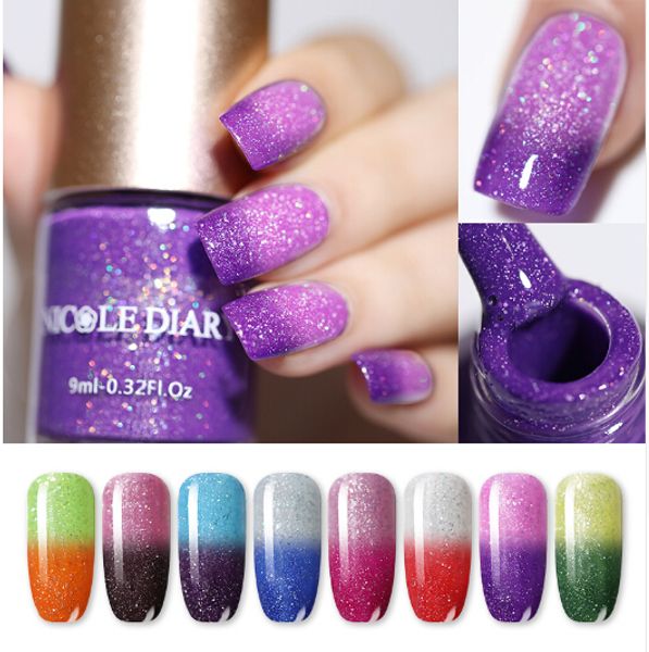 fashion 9ml thermal nail polish glitter temperature color changing water-based manicure varnish shinny shimmer nail lacquer
fashion 9ml thermal nail polish glitter temperature color changing water-based manicure varnish shinny shimmer nail lacquer