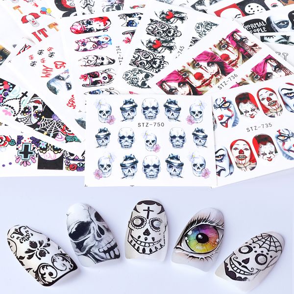 25pcs water transfer nail sticker halloween slider black lace flower skull rose nail art manicure wraps tips tool sastz731-755
25pcs water transfer nail sticker halloween slider black lace flower skull rose nail art manicure wraps tips tool sastz731-755