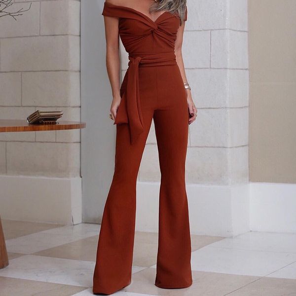 off the shoulder women jumpsuit with sashes elegant ladies party long overalls high waist twist front flare jumpsuit rompers, Black;white
off the shoulder women jumpsuit with sashes elegant ladies party long overalls high waist twist front flare jumpsuit rompers, Black;white