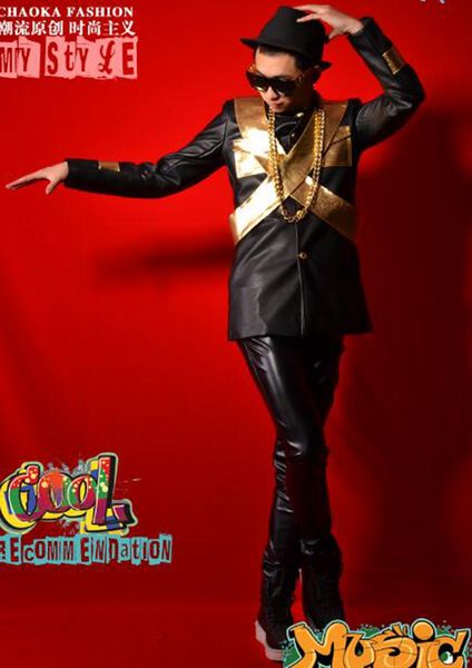 han edition individuality dance suit men's fashion new host salon bar singer stage costumes black pu stitching suits the m - 2 xl, Black;red
han edition individuality dance suit men's fashion new host salon bar singer stage costumes black pu stitching suits the m - 2 xl, Black;red