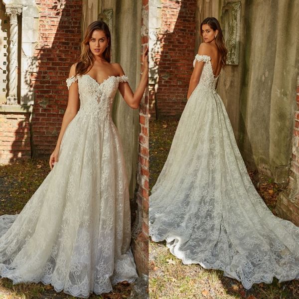 2019 eve of milady lace wedding dresses off shoulder backless bridal gowns vestido de novia sweep train garden wedding gowns custom made, White
2019 eve of milady lace wedding dresses off shoulder backless bridal gowns vestido de novia sweep train garden wedding gowns custom made, White