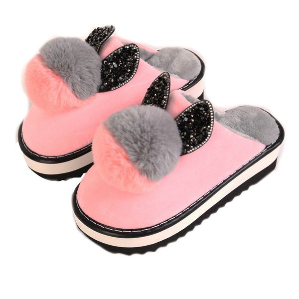 women winter warm ful slippers sweet lovely venonat rabbit ear females indoor slippers home slippers plush size 35-40 house shoes, Black
women winter warm ful slippers sweet lovely venonat rabbit ear females indoor slippers home slippers plush size 35-40 house shoes, Black