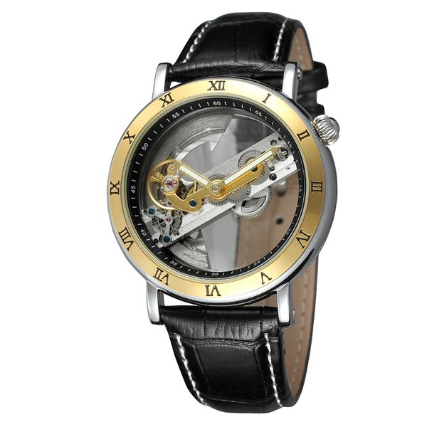 forsining male clock unique design transparent case reloj hombre skeletonized mechanism men's automatic mechanical wrist watch, Slivery;brown
forsining male clock unique design transparent case reloj hombre skeletonized mechanism men's automatic mechanical wrist watch, Slivery;brown