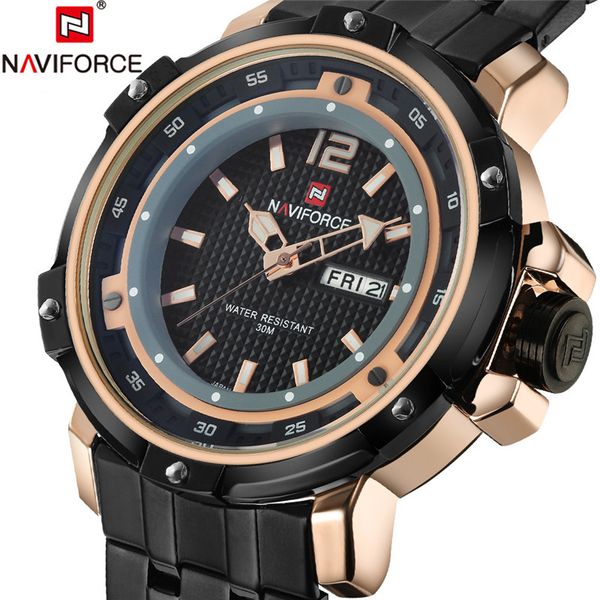 naviforce watch men clock sport mens watches army business steel band quartz male wristwatch mens, Slivery;brown
naviforce watch men clock sport mens watches army business steel band quartz male wristwatch mens, Slivery;brown