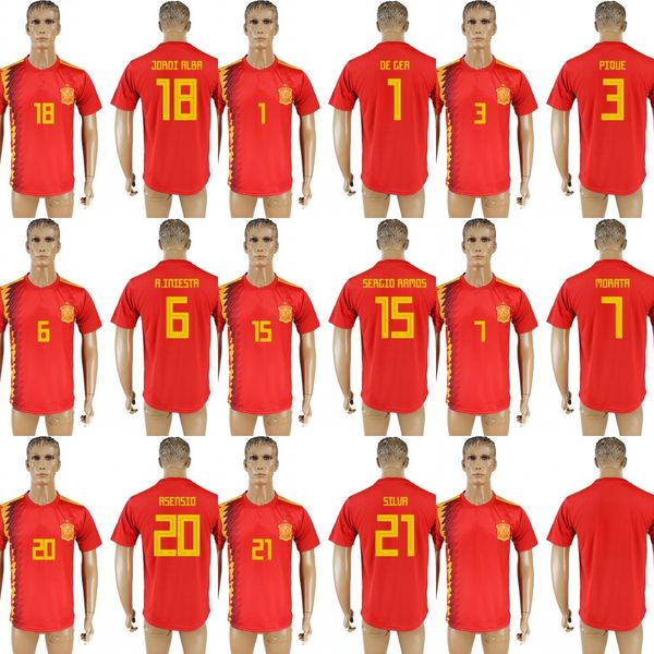 World Cup Soccer Jersey Jordi Alba A.Iniesta Asensio A.Morata De Cea Sercio Ramos Jerseys 2018-2019 Custom World Cup Jerseys
World Cup Soccer Jersey Jordi Alba A.Iniesta Asensio A.Morata De Cea Sercio Ramos Jerseys 2018-2019 Custom World Cup Jerseys