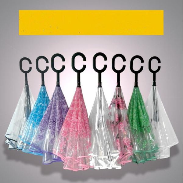 transparent sakura c-hook handle inverted reverse folding umbrella double layer rain windproof inside out umbrella outdoor gadgets ooa5084
transparent sakura c-hook handle inverted reverse folding umbrella double layer rain windproof inside out umbrella outdoor gadgets ooa5084