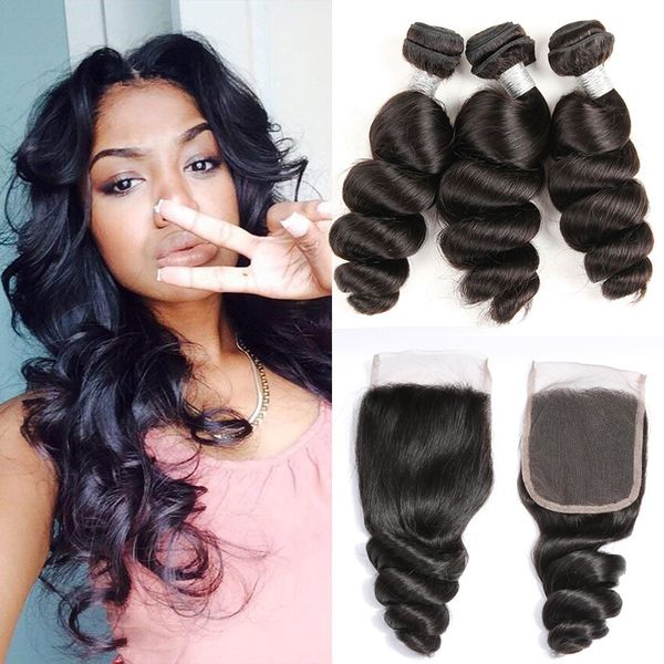 indian virgin hair 4x4 lace closure with 3 bundles loose wave human hair wefts with lace closure baby hair 8-28inch loose wave, Black;brown
indian virgin hair 4x4 lace closure with 3 bundles loose wave human hair wefts with lace closure baby hair 8-28inch loose wave, Black;brown