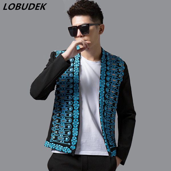 hand sewing rhinestones blazers luxurious foreign trade coat star personal concert stage costume bar punk rock singer outfits, White;black
hand sewing rhinestones blazers luxurious foreign trade coat star personal concert stage costume bar punk rock singer outfits, White;black