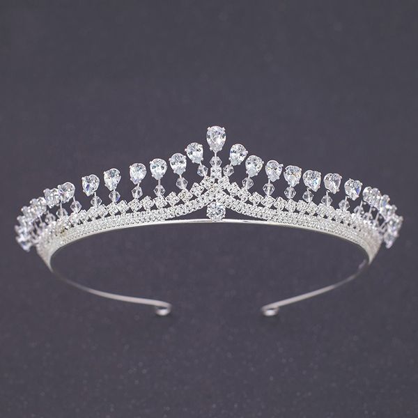 3a zircon diamond-studded crown headpiece environmental copper jewels hairband bling wedding bridal hair accessories wx05, Silver
3a zircon diamond-studded crown headpiece environmental copper jewels hairband bling wedding bridal hair accessories wx05, Silver