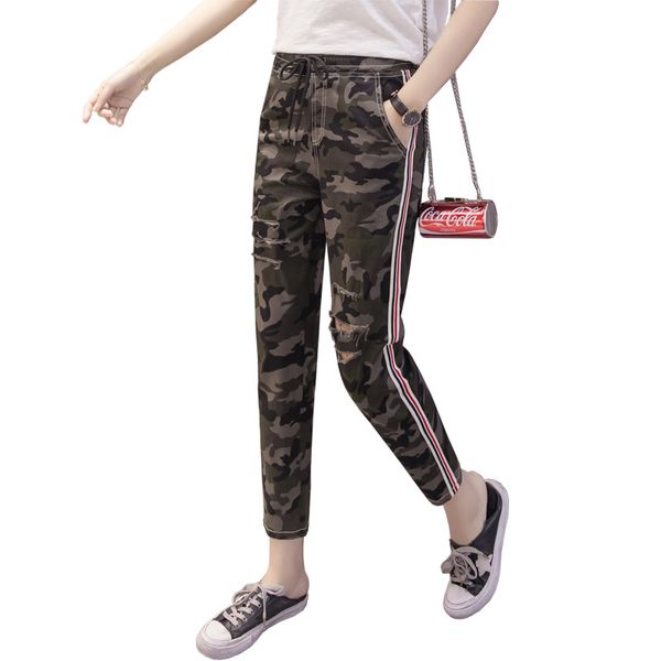 women's camouflage pants fashion hole ladies pants 2018 autumn and winter cotton sportswear street harem camouflage, Blue
women's camouflage pants fashion hole ladies pants 2018 autumn and winter cotton sportswear street harem camouflage, Blue