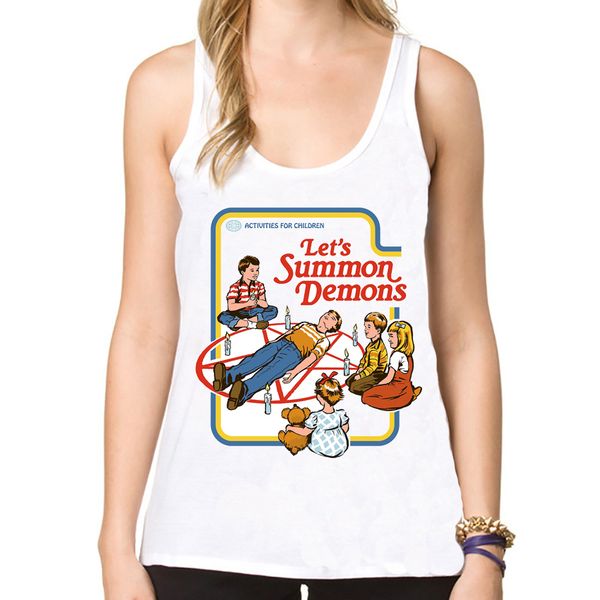 vintage comics fashion women vest let's summon demons print tanks hip hop girl sleeveless garment summer woman cartoon, White
vintage comics fashion women vest let's summon demons print tanks hip hop girl sleeveless garment summer woman cartoon, White