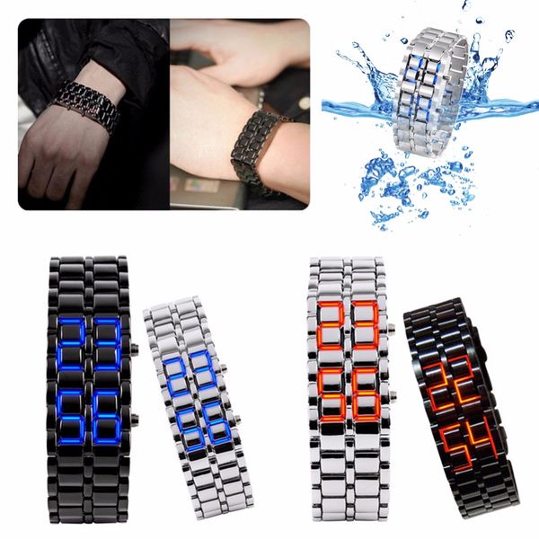 watch men creative led mirror watches women's men's volcanic lava iron samurai metal faceless bracelet sport clock women, Slivery;brown
watch men creative led mirror watches women's men's volcanic lava iron samurai metal faceless bracelet sport clock women, Slivery;brown