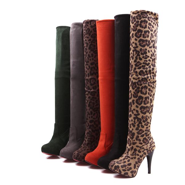 big size 34-43 spring & autumn new fashion women pu leather leopard 6 colors high boots, Black
big size 34-43 spring & autumn new fashion women pu leather leopard 6 colors high boots, Black