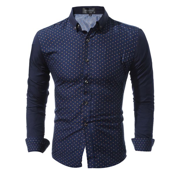 2018 fashion men's long-sleeved shirt fashion stitching small mushroom men's shirt slim, White;black 
2018 fashion men's long-sleeved shirt fashion stitching small mushroom men's shirt slim, White;black
