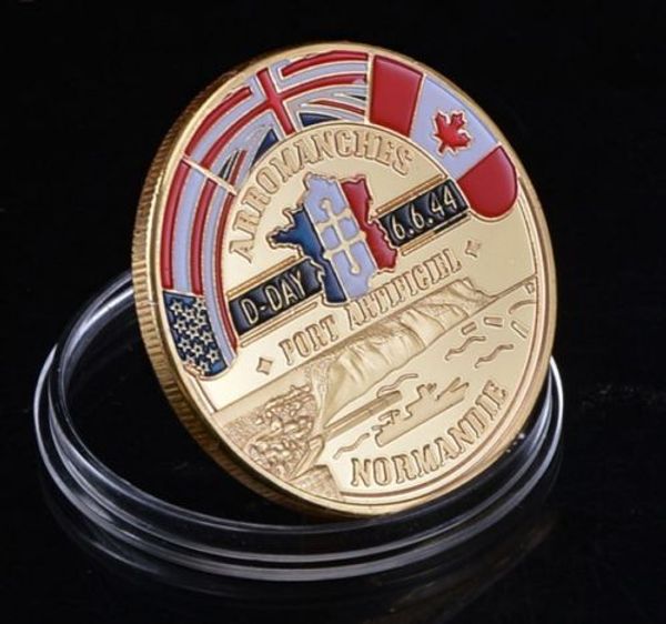 port artificiel | d-day normandy war | france u.s. u.k. canada gold plated coin
port artificiel | d-day normandy war | france u.s. u.k. canada gold plated coin