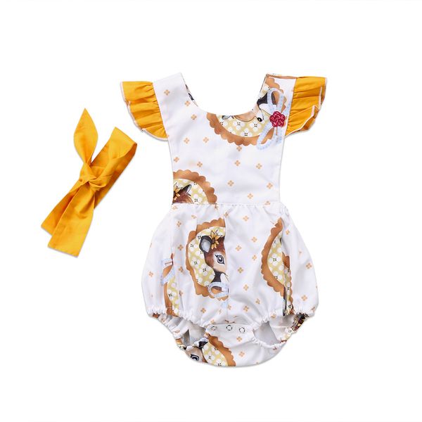 2018 new baby clothing cute baby girl romper ruffled fly sleeve deer print romper headband 2pcs kids clothing summer toddler girls clothes, Blue
2018 new baby clothing cute baby girl romper ruffled fly sleeve deer print romper headband 2pcs kids clothing summer toddler girls clothes, Blue