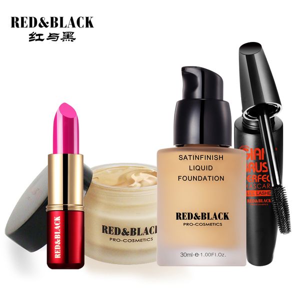 red&black 4pcs makeup set concealer liquid foundation cream black charming mascara face lipstick makeup cosmetic
red&black 4pcs makeup set concealer liquid foundation cream black charming mascara face lipstick makeup cosmetic