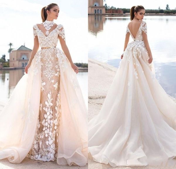 потрясающие шампанское спинки русалка свадебные платья со съемным поезд аппликации высокая шея короткие рукава длиной до пола свадебные плат, White
потрясающие шампанское спинки русалка свадебные платья со съемным поезд аппликации высокая шея короткие рукава длиной до пола свадебные плат, White