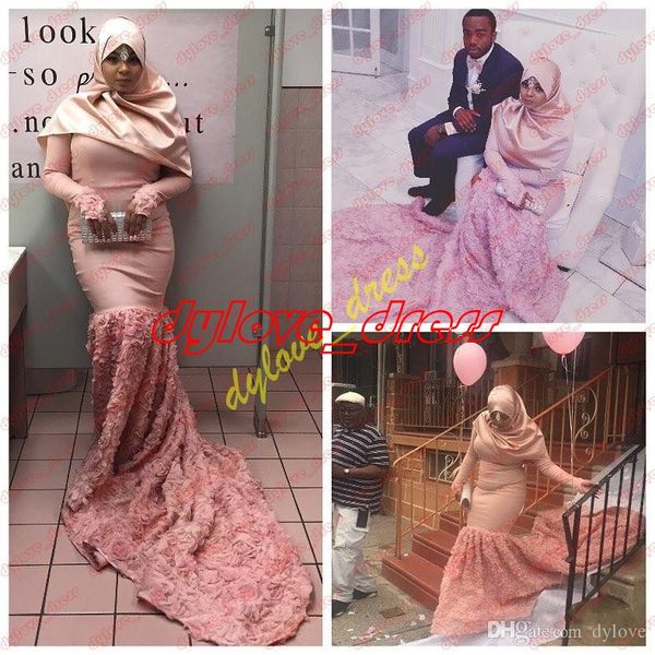 2018 elegant plus size pink arabic long dresses long sleeves mermaid long dress muslim evening dress prom dresses, Black
2018 elegant plus size pink arabic long dresses long sleeves mermaid long dress muslim evening dress prom dresses, Black
