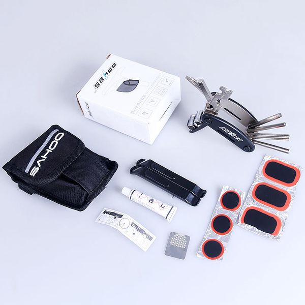 12 in 1 multifunction bicycle mechanic fix tools set bike repair tool kits with handy bag
12 in 1 multifunction bicycle mechanic fix tools set bike repair tool kits with handy bag