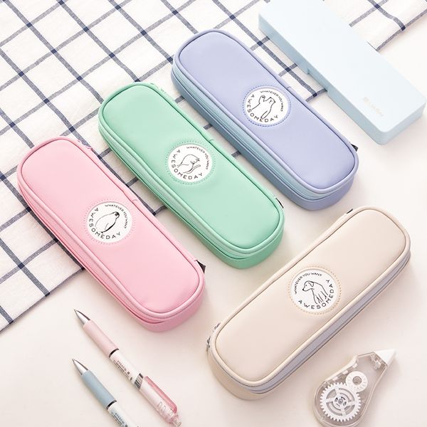 1 pc new material pu pencil case for kids candy colors pencil bag 225x70x40mm deli 66796
1 pc new material pu pencil case for kids candy colors pencil bag 225x70x40mm deli 66796