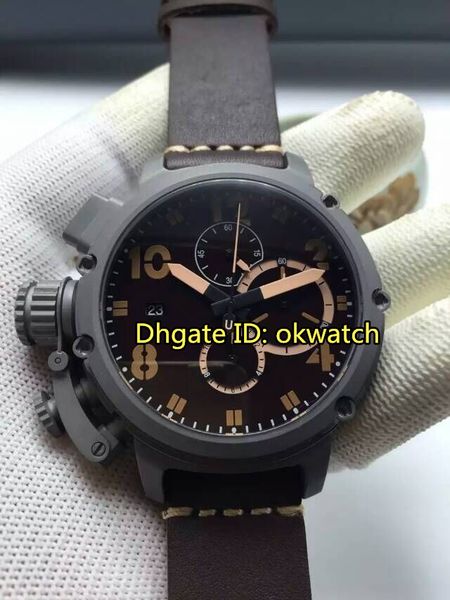 New 6 tyle watche chimera 46mm chronograph quartz men watch 7474 titanium brown dial brown leather trap gent watche ub50, Slivery;brown
New 6 tyle watche chimera 46mm chronograph quartz men watch 7474 titanium brown dial brown leather trap gent watche ub50, Slivery;brown