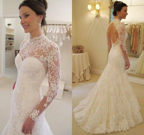 elegant white high neck mermaid wedding dresses sheer long sleeves backless full lace bridal gowns custom made
elegant white high neck mermaid wedding dresses sheer long sleeves backless full lace bridal gowns custom made
