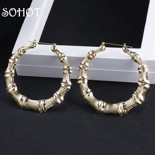 sotrendy classic bamboo hoop earrings european popular gold silver color hyperbole jewelry statement for women wedding gift, Golden;silver
sotrendy classic bamboo hoop earrings european popular gold silver color hyperbole jewelry statement for women wedding gift, Golden;silver