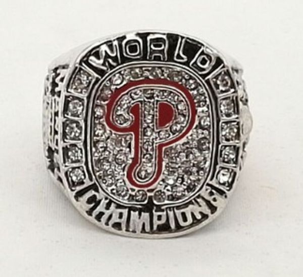 Newest Men fashion jewelry 2008 Phillies championship ring sports fans collection souvenirs Christmas gift
Newest Men fashion jewelry 2008 Phillies championship ring sports fans collection souvenirs Christmas gift