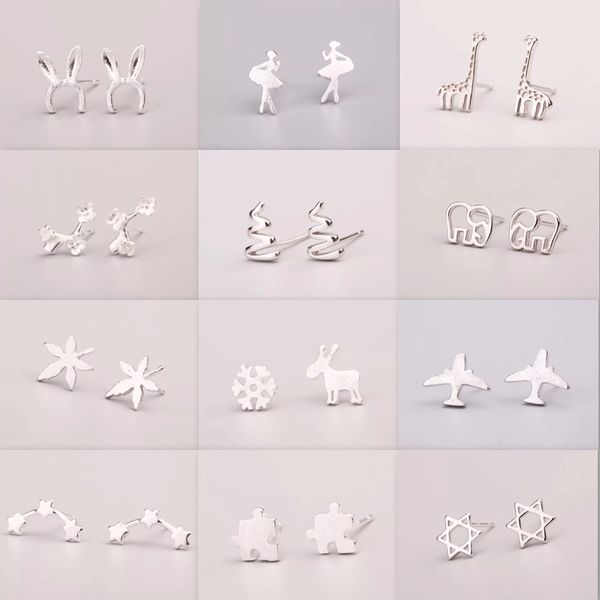 new s925 silver earrings small anti allergy pure silver stud 40 different models lovely small earrings for women design, Golden;silver
new s925 silver earrings small anti allergy pure silver stud 40 different models lovely small earrings for women design, Golden;silver