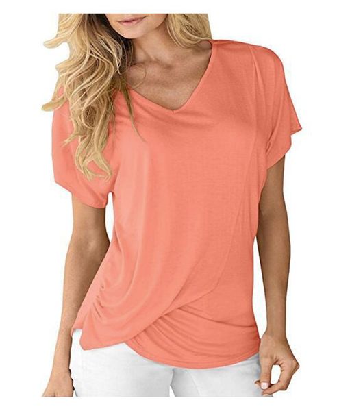 pleated and american v loose shirt pure neck t european new color style talss, Black
pleated and american v loose shirt pure neck t european new color style talss, Black